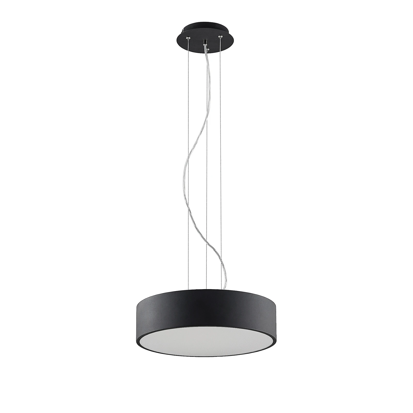 Arcchio LED piekaramais gaismeklis Noabelle, melns, 40 cm, metāls
