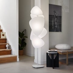 MARKET SET Piantana Schermo, carta, bianco, altezza 179 cm