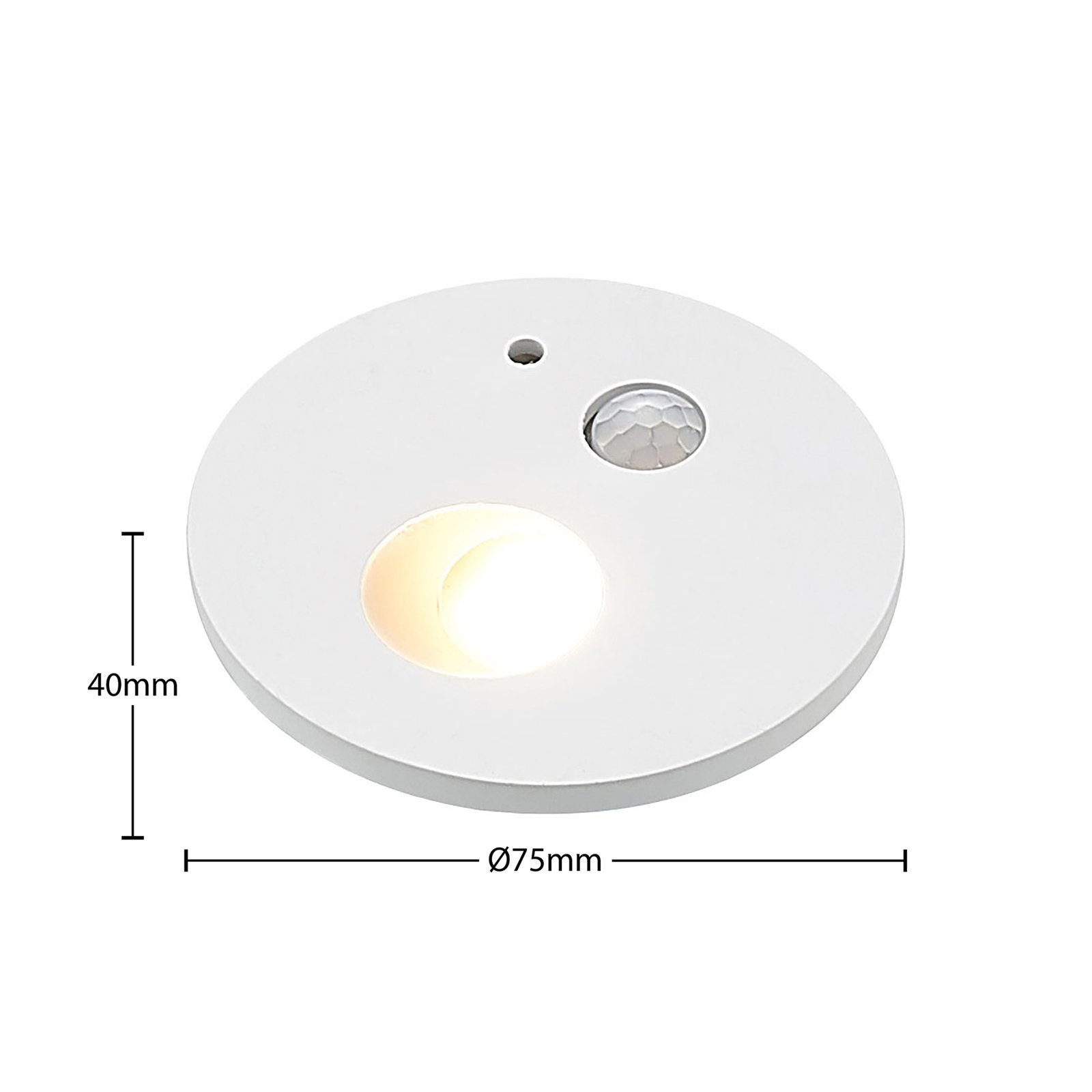 Neru Round LED Built-in Wall Lamp w/Sensor White - Arcchio