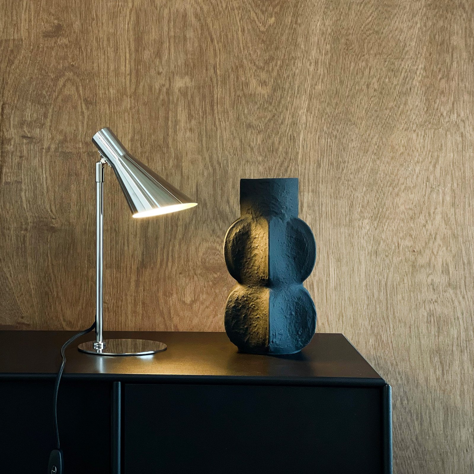 Dyberg Larsen Lampă de masă DL12 crom înălțime 395 cm metal - Camera de zi / sufragerie - Design