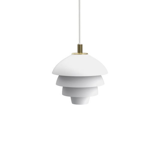 Lampa wisząca Valencia, Ø 18 cm, biała/mosiężna, G9 - Belid