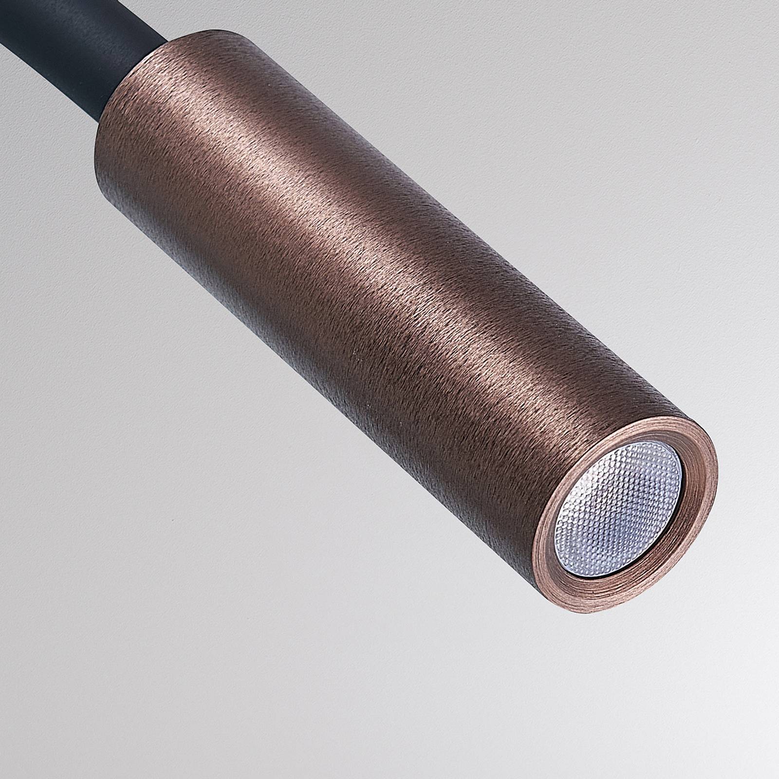 Molto Luce Arok kinkiet LED, czarny/kawowy brąz, aluminium
