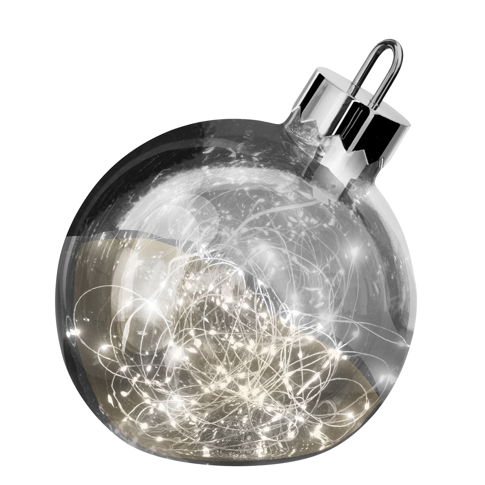 Sompex Ornament decorative light dark grey 30 cm diameter, metal, glass, 3 W, energy efficiency: A+