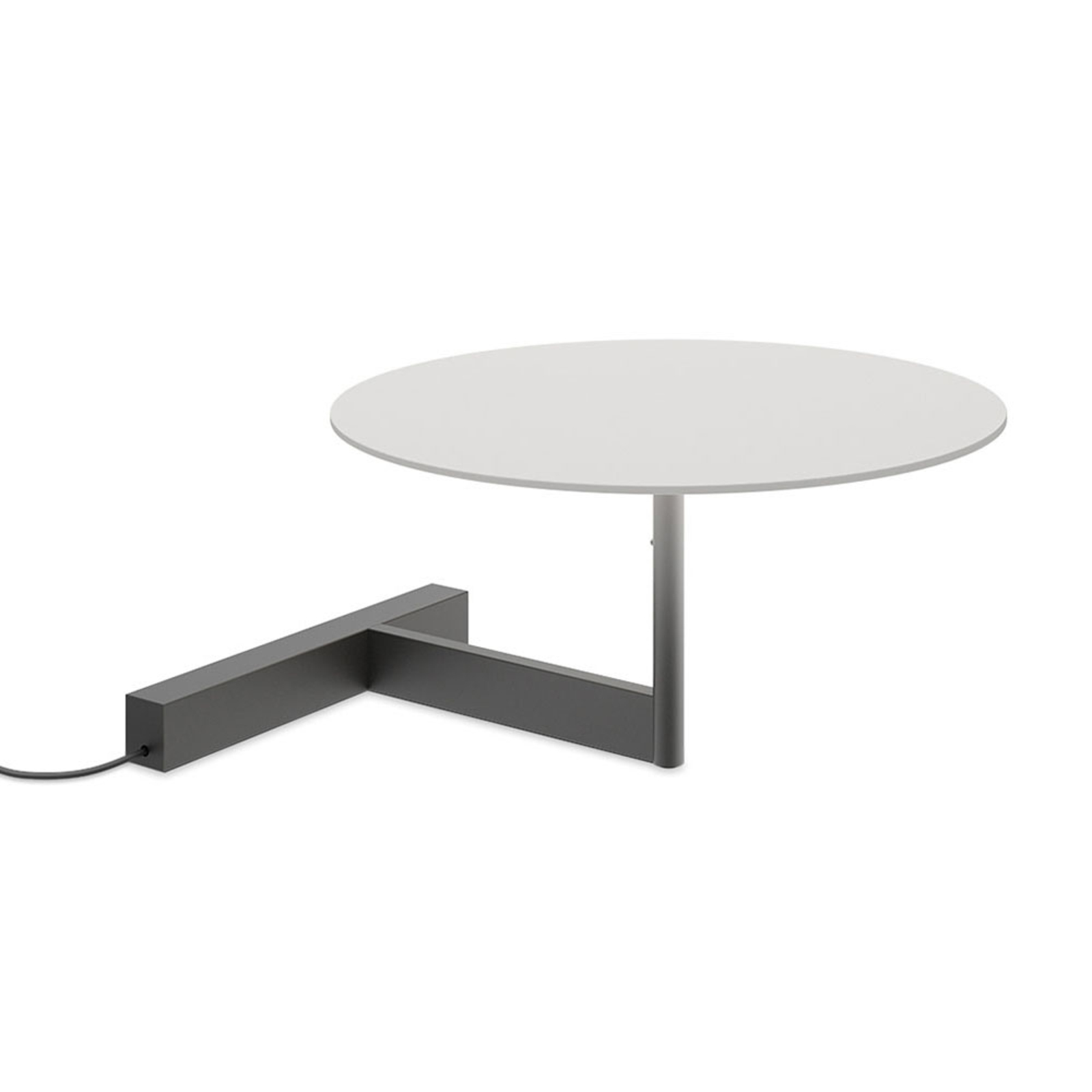 Candeeiro de mesa Vibia Flat LED altura 16 cm cinzento L1