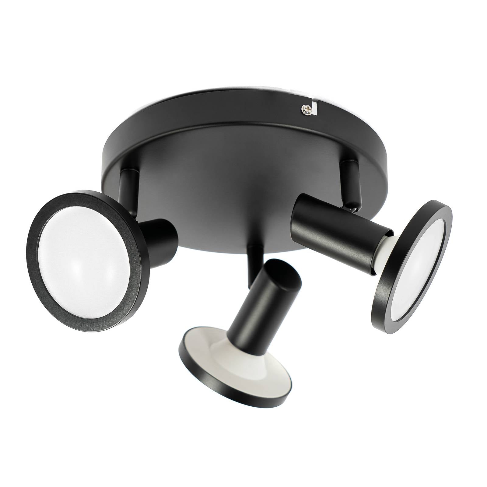 Lindby Strahler Ilda, 3-flammig, Ø 20 cm, schwarz, Eisen