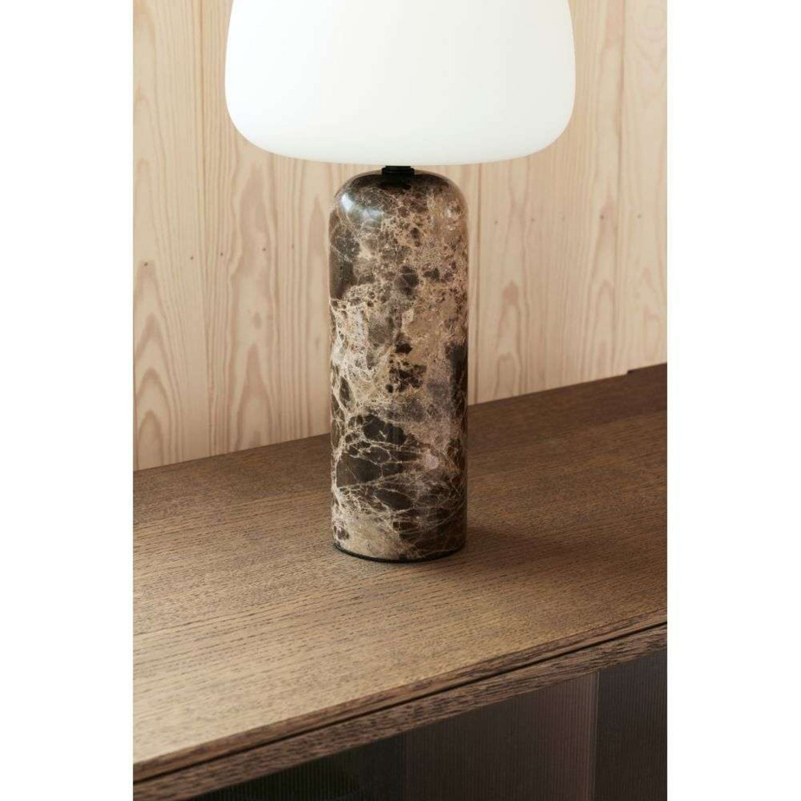 Kin Tischleuchte H40 Brown Marble Northern - Wohnzimmer - Glas