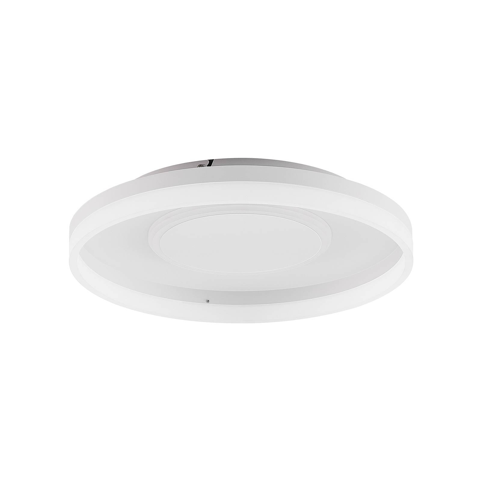 Lindby Felisha LED ceiling light RGBW white, for Living / Dining Room, iron, acrylic, 28 W, H: 9 cm