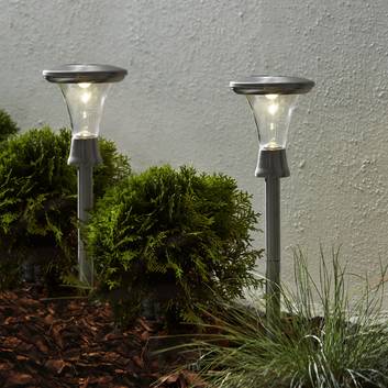 LED-sokkellampe solcelle Torino i sæt af 2