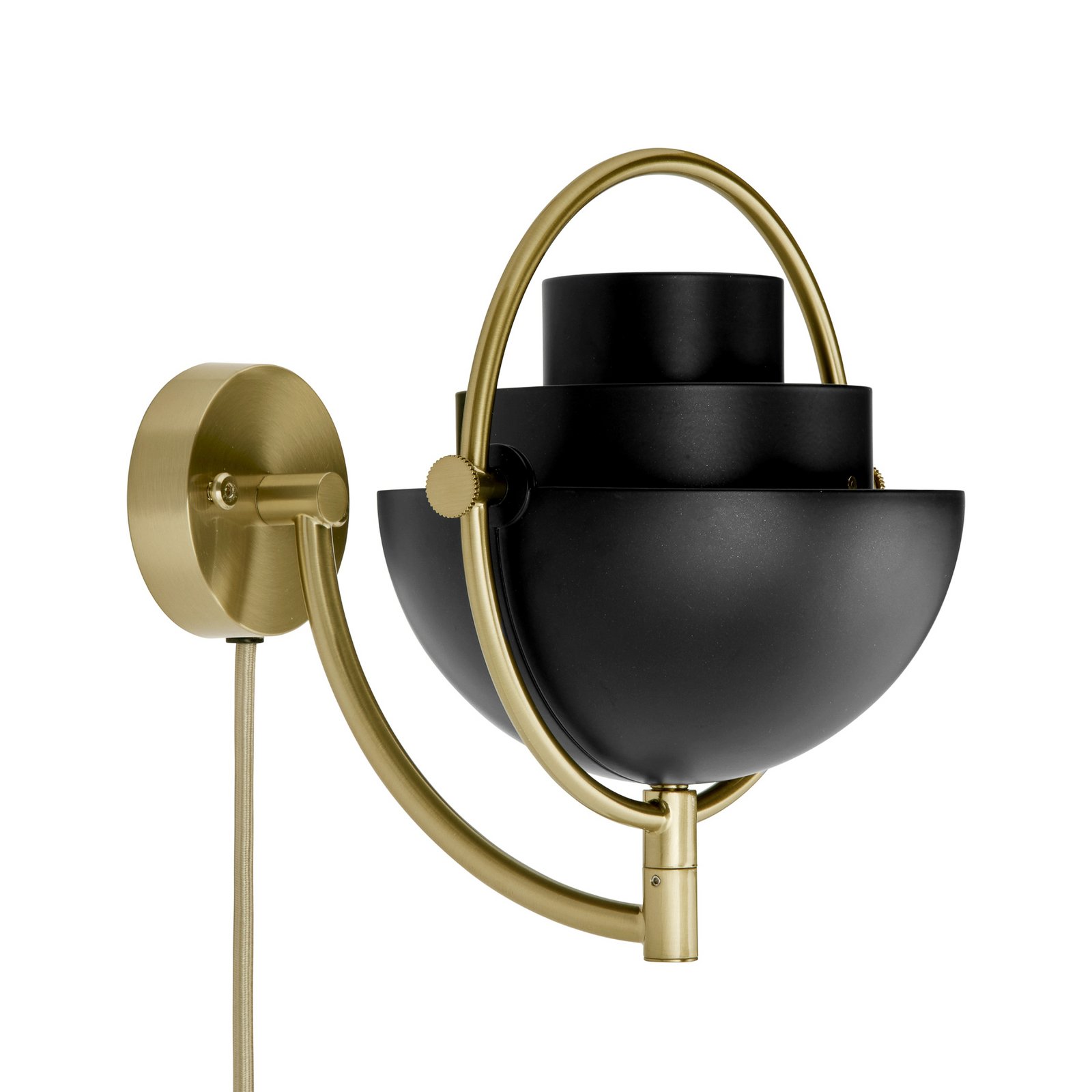 Aplique de pared Gubi Multi-Lite, negro, metal, G9