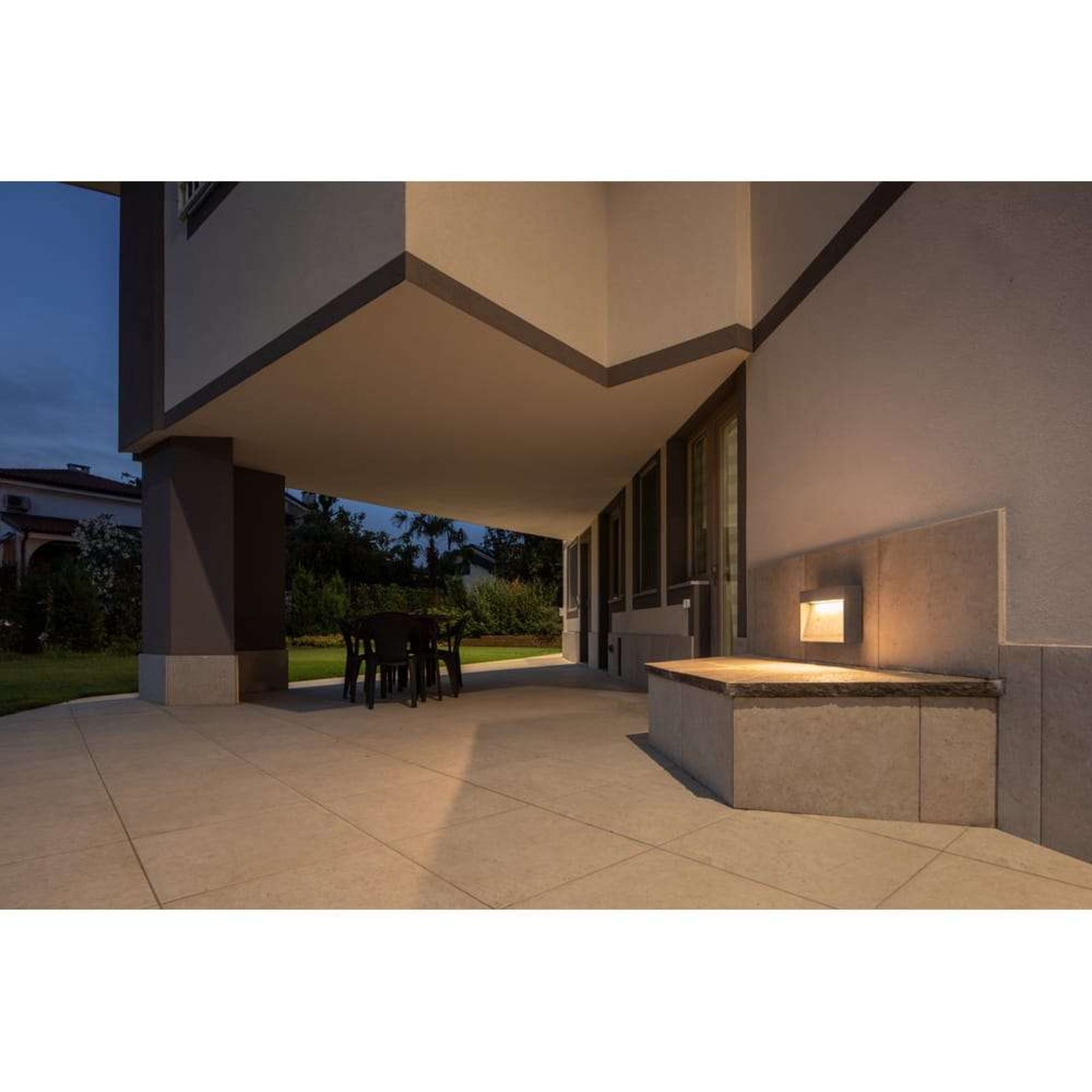 Concreto LED Aplica de Exterior L IP65 Light Grey - SLV