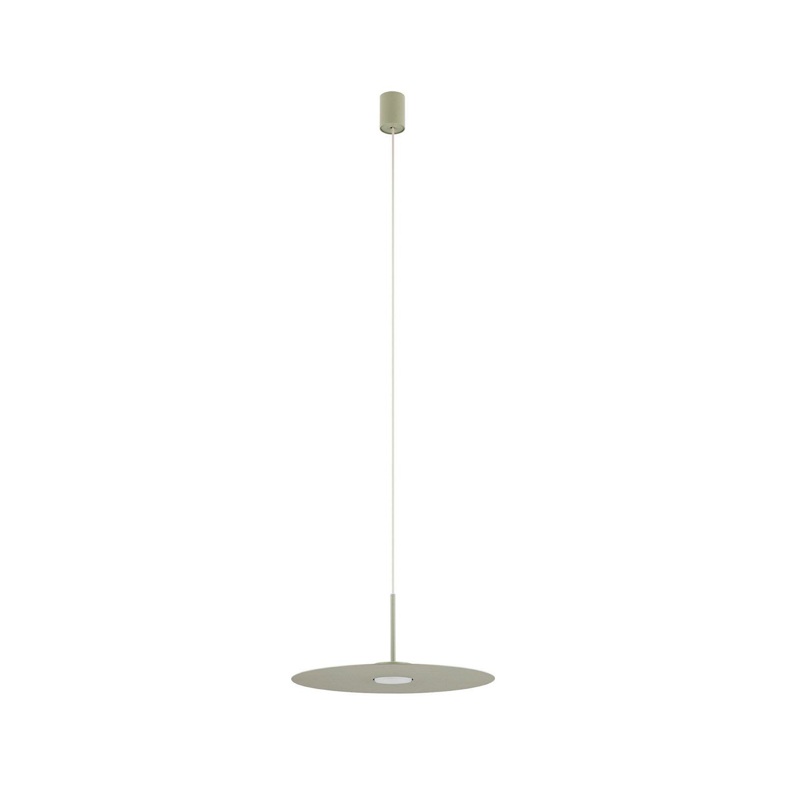 Simone pendant light, steel, sage green, Ø 40 cm, GX53