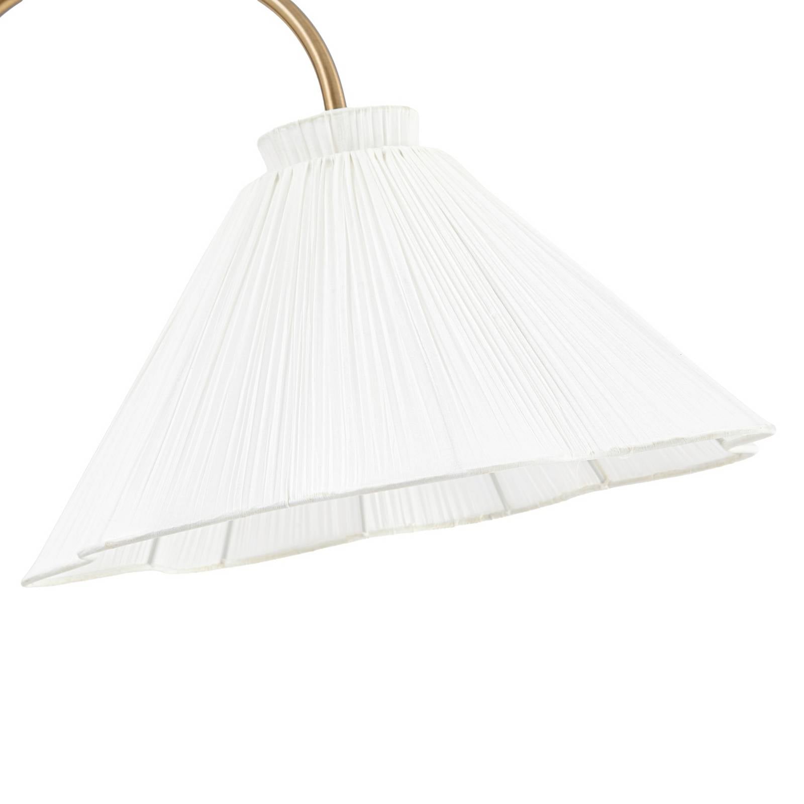 Lampa stojąca Lucande „Lisbeth”, wysokość 162 cm, biała/mosiężna, E27