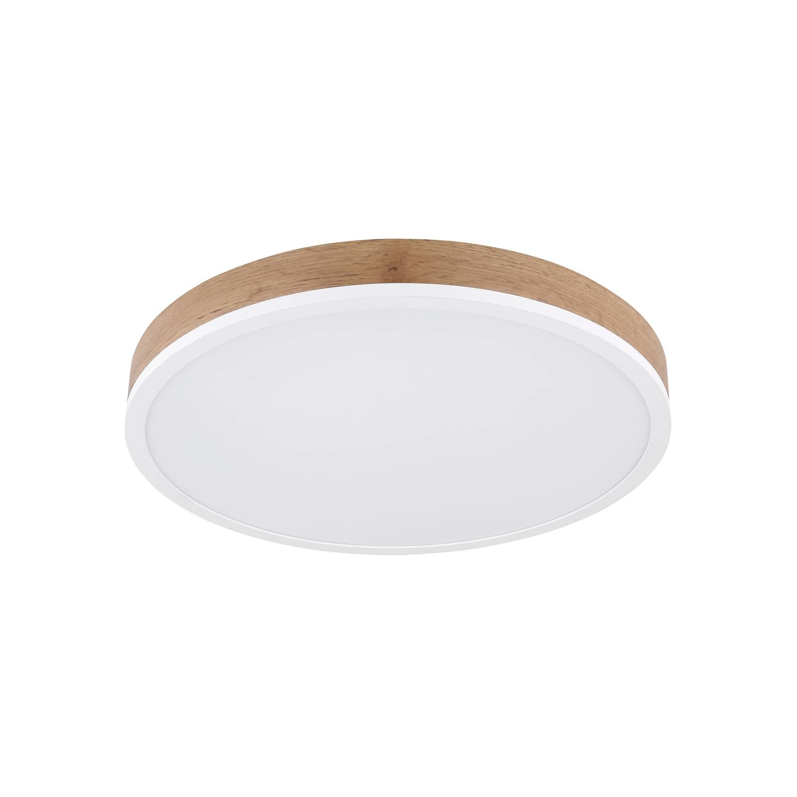 LED-Deckenlampe Doro Ø 45 cm holz dunkel/weiß