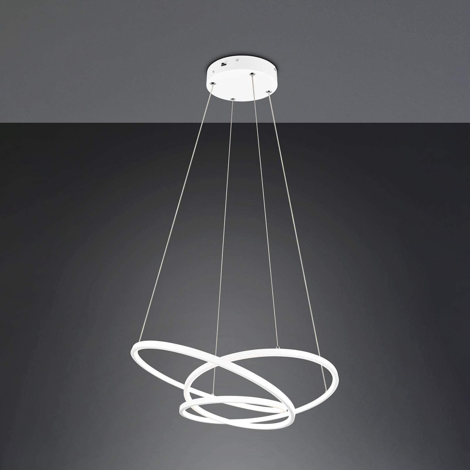 Trio Lighting Suspension LED Darvin longueur 64 cm blanc mat métal CCT