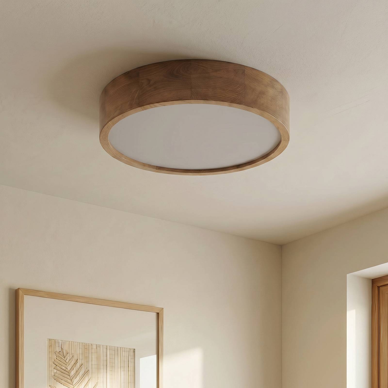  Temar Lighting Deckenleuchte Cleo, ø 48 Cm, Eichenholz, E27 