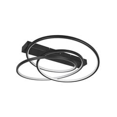 Plafón LED Darvin, negro, metal, plástico, CCT