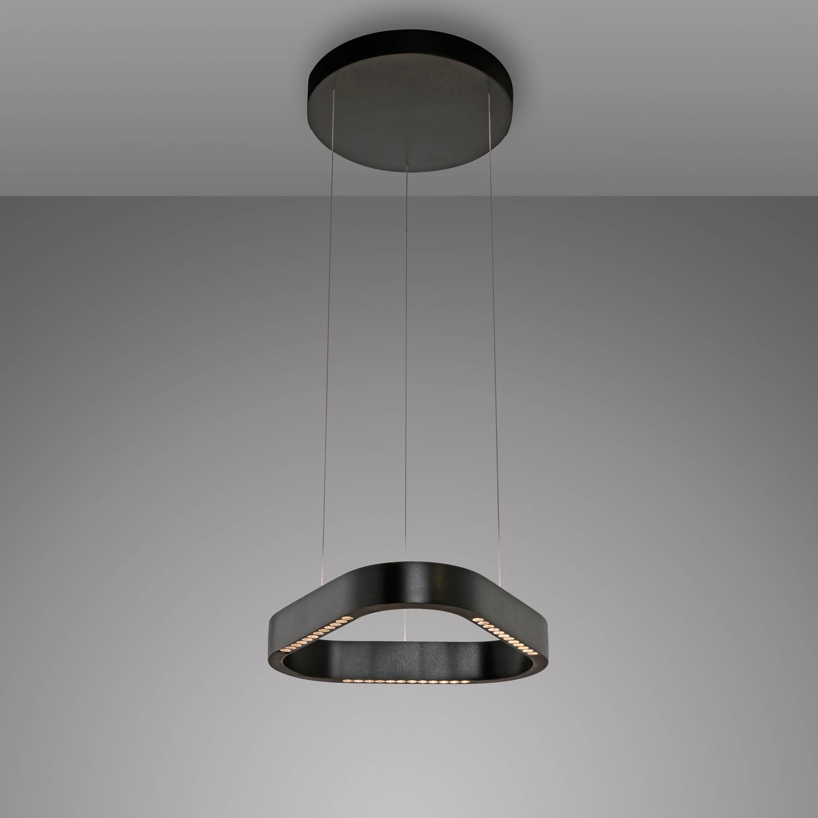 Paul Neuhaus lampa wisząca LED Q-Stretto, czarna, 40,8 cm