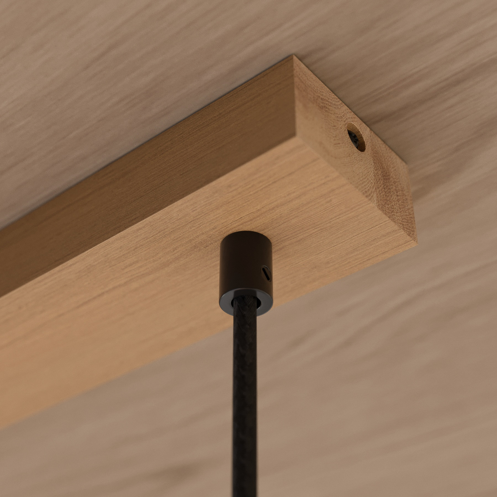 Jasper 4 Hanglamp Wood/Black/Grey - Envostar