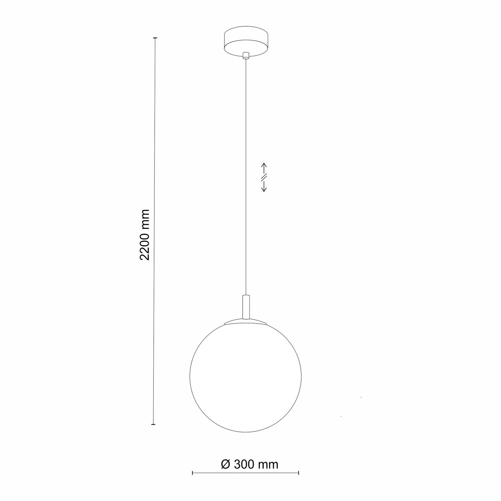 Pendelleuchte Cadix aus Glas, einflammig, Ø 30 cm günstig online kaufen