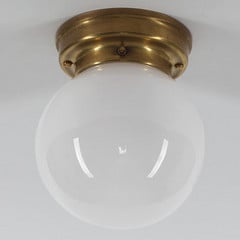Plafón D99-115 op B con tulipa de vidrio opalino