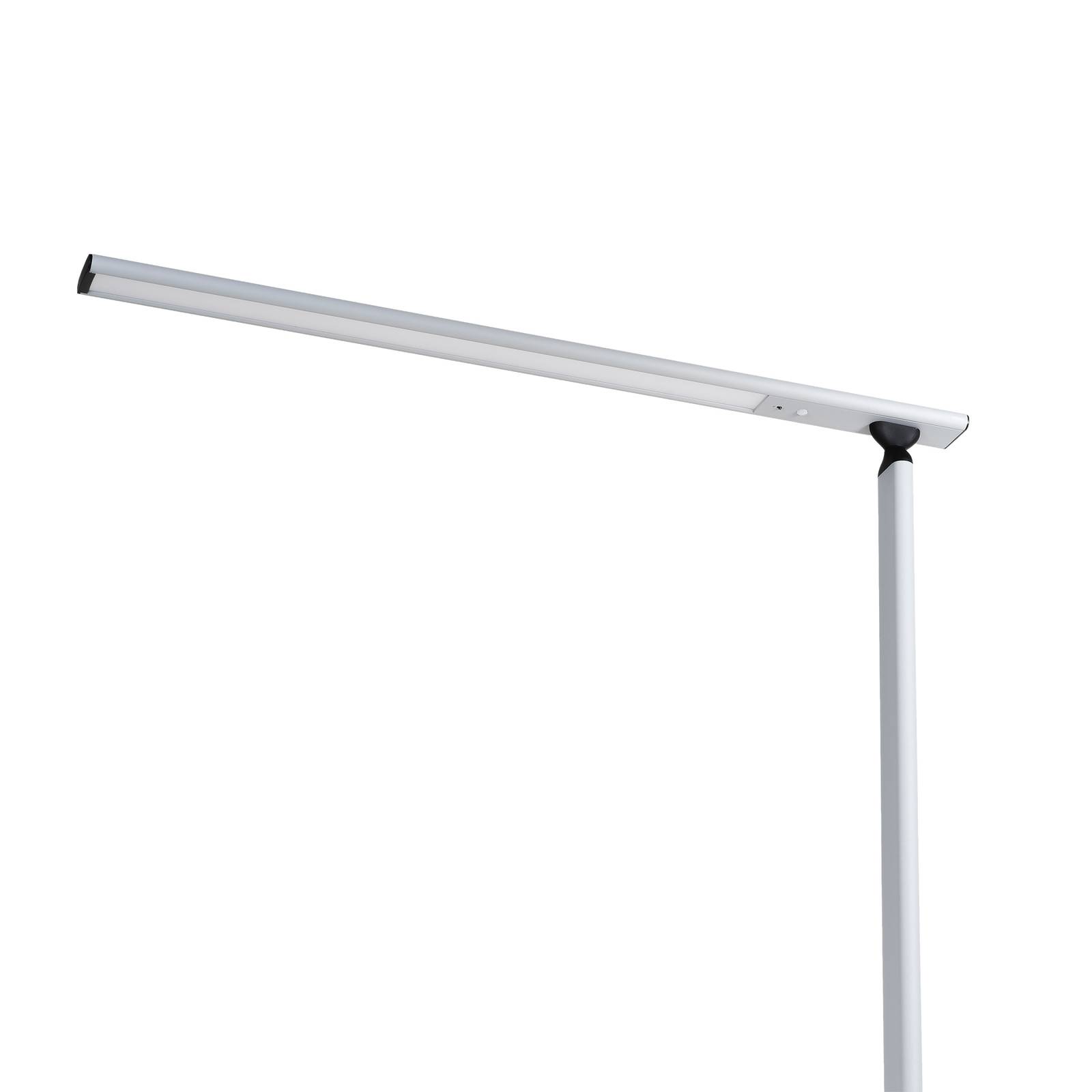 E-shop Prios Zyair stojacia LED lampa, striebro, 108,4 cm