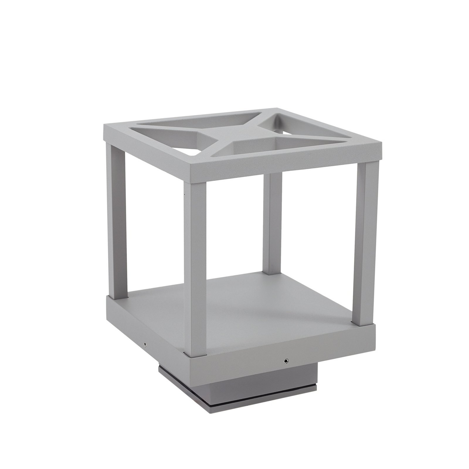 Lampă cu soclu LED Lealan, 23 cm, IP54, gri, metal - Lucande