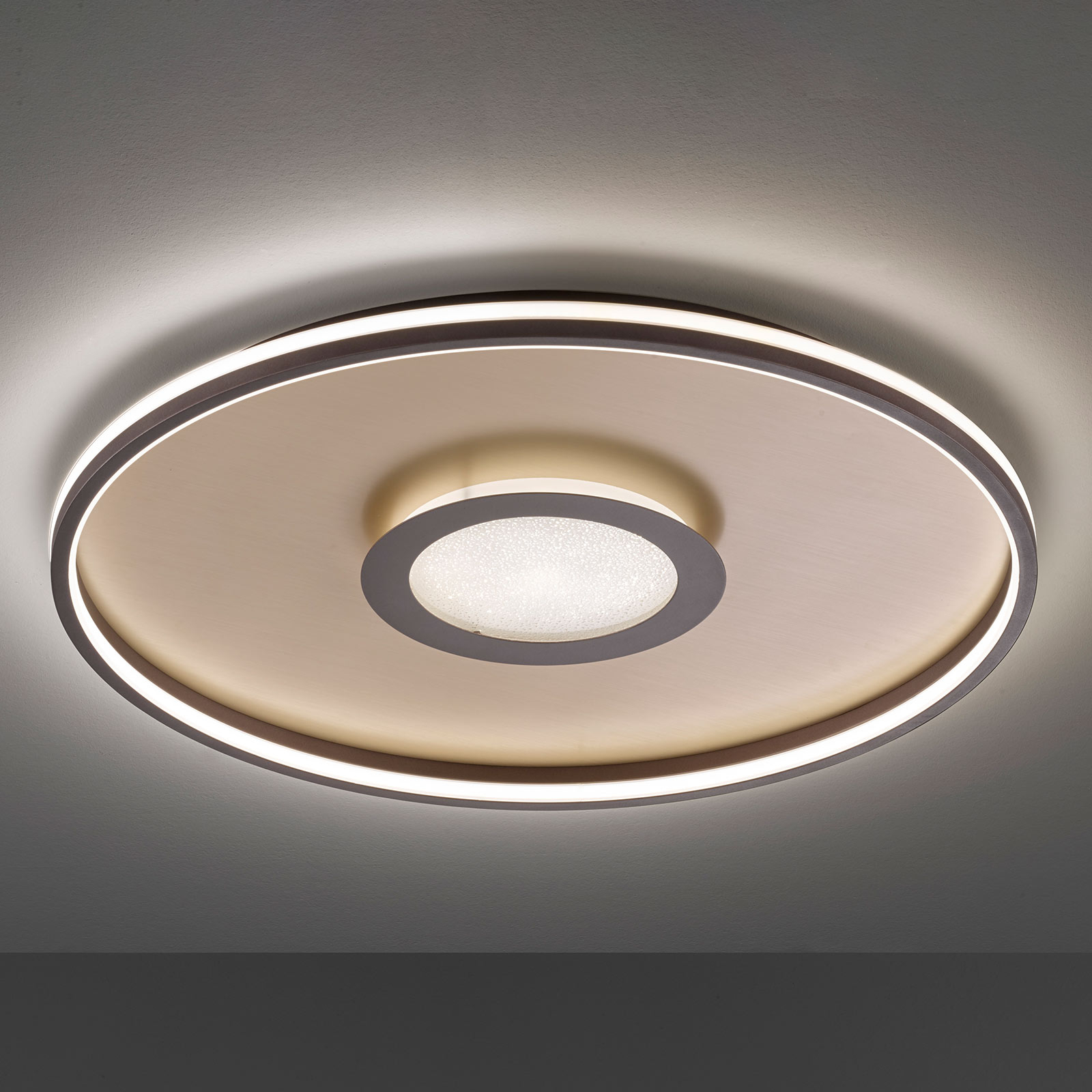 LED-Deckenleuchte Bug rund, rost