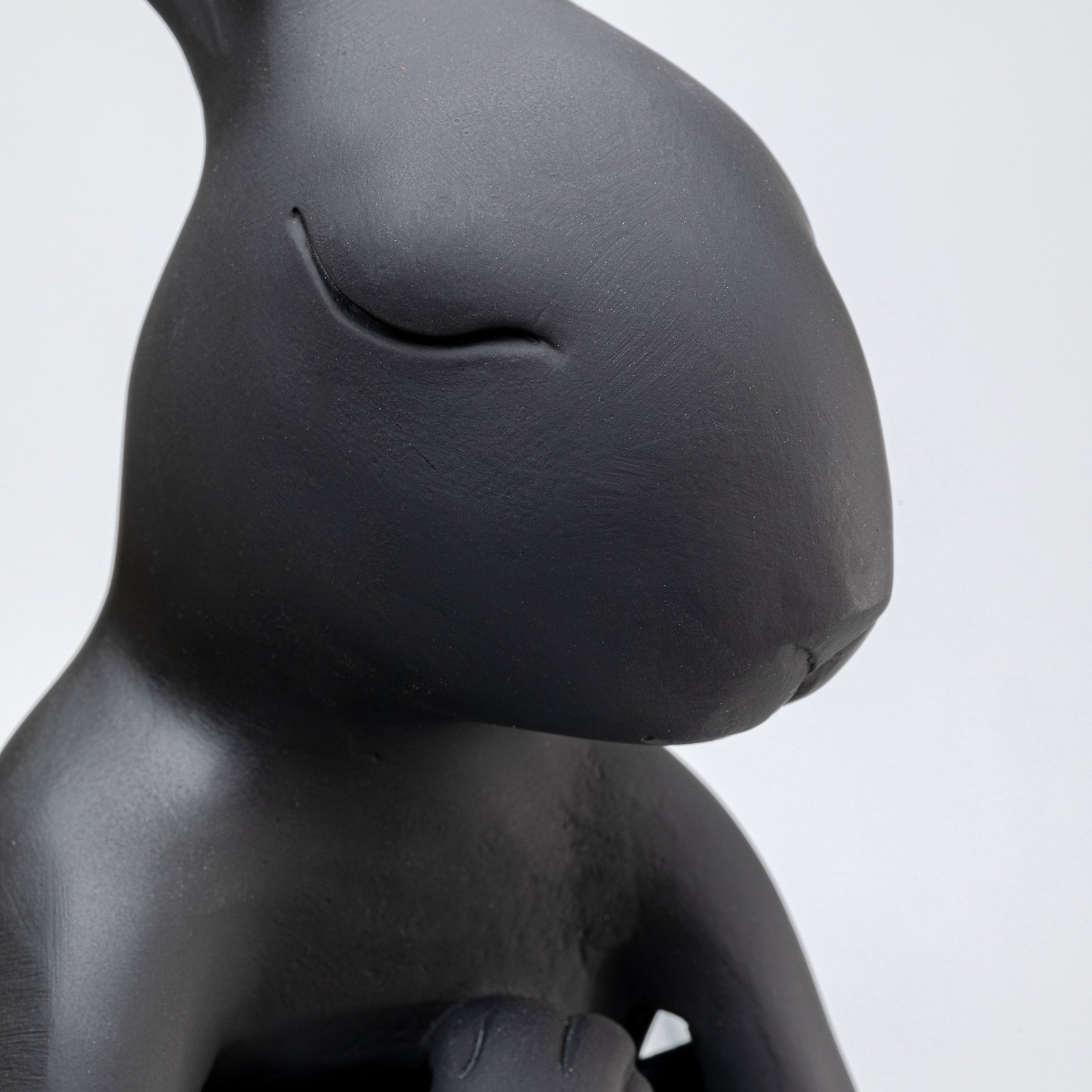 KARE Animal Rabbit de mesa negro/interior plata
