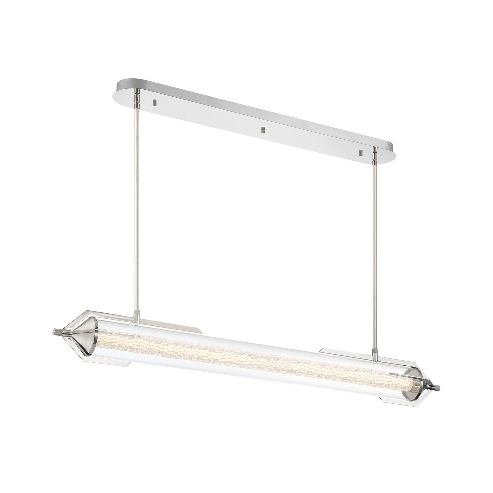 Κρεμαστό φωτιστικό LED ESPADA, γυαλισμένο χρώμιο, 122 cm, μέταλλο/γυαλί