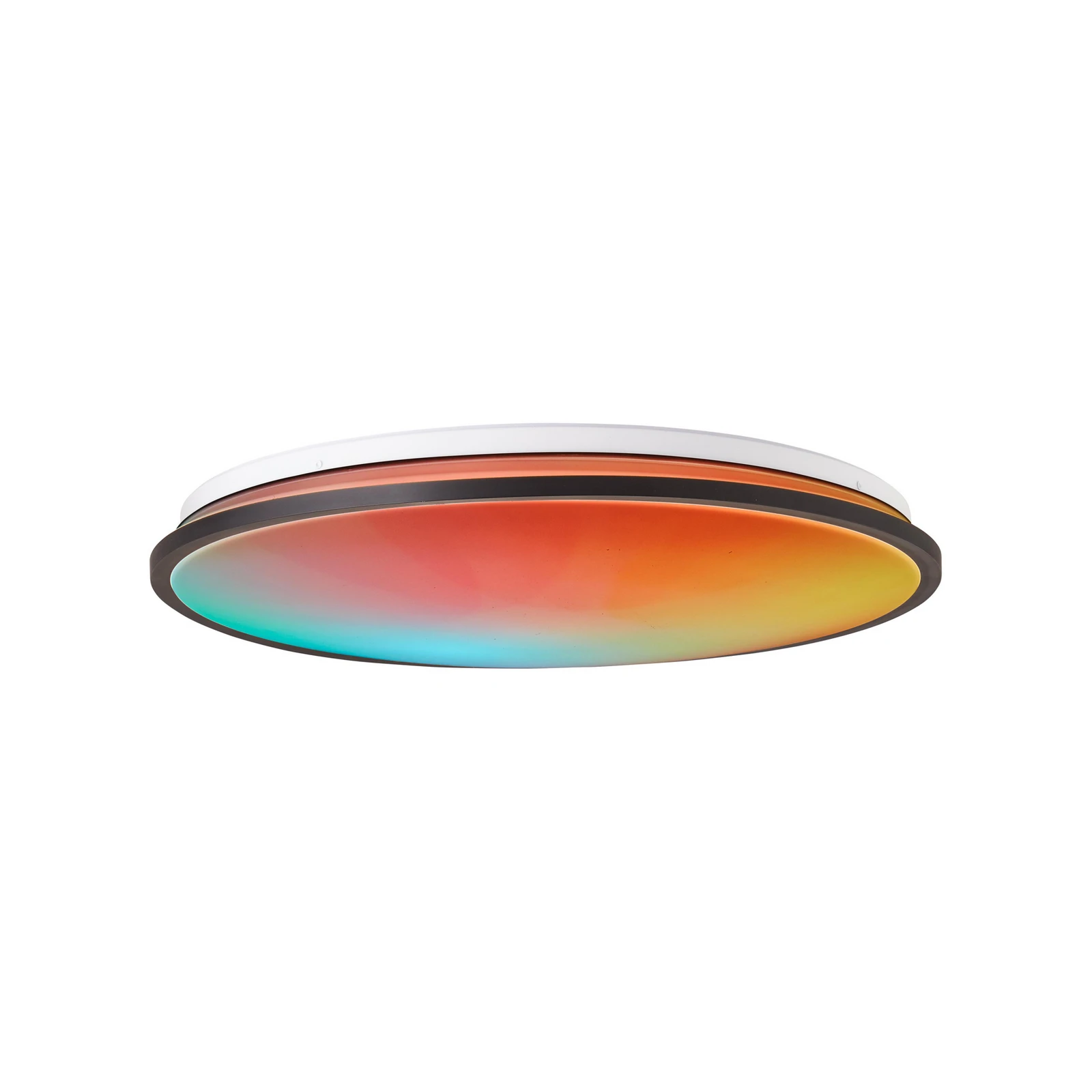 Plafondlamp Heida, Ø 49 cm, zwart, CCT, RGB, metaal