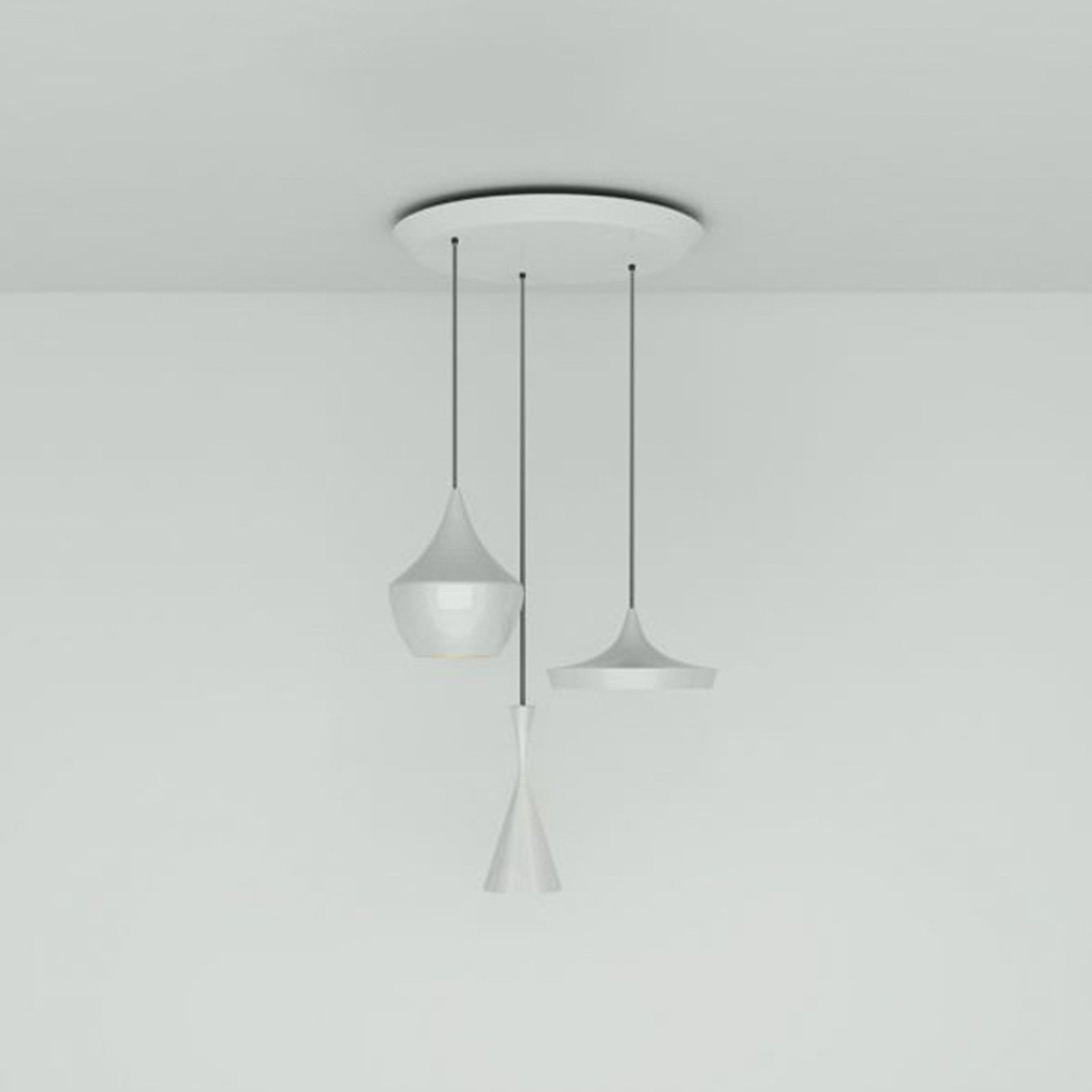 Tom Dixon Beat Trio Round LED hanging light 3-bulb