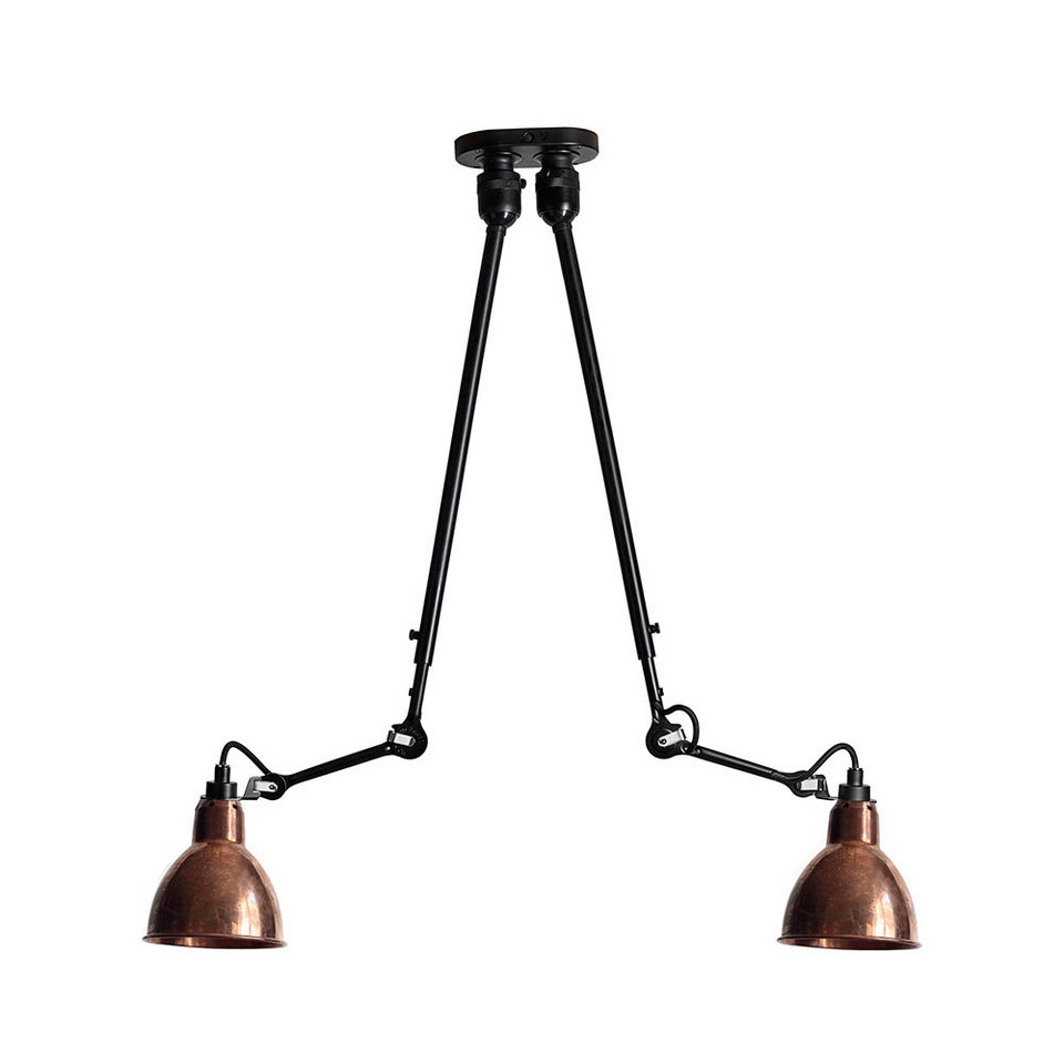Lampe Gras 302 Double Taklampa, svart från Lampe Gras