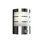 Philips Calgary wall light, stainless steel sensor