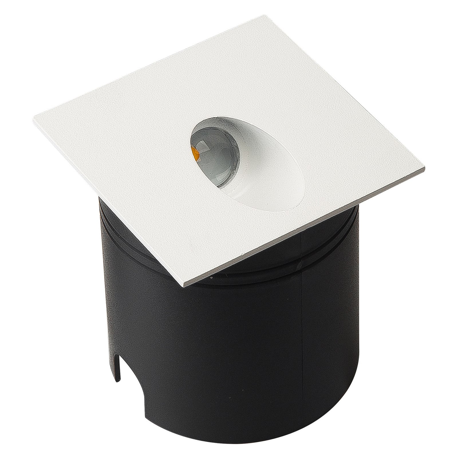Candeeiro de embutir LED Aspen IP65, angular, branco