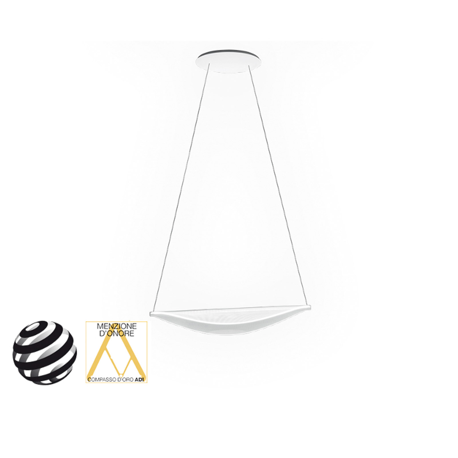 Diphy LED hanging light, 76 cm, DALI-dimmable