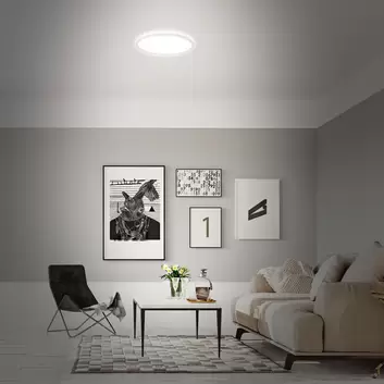 Deckenlampe Frame WiFi CCT, Fernbedienung, alu