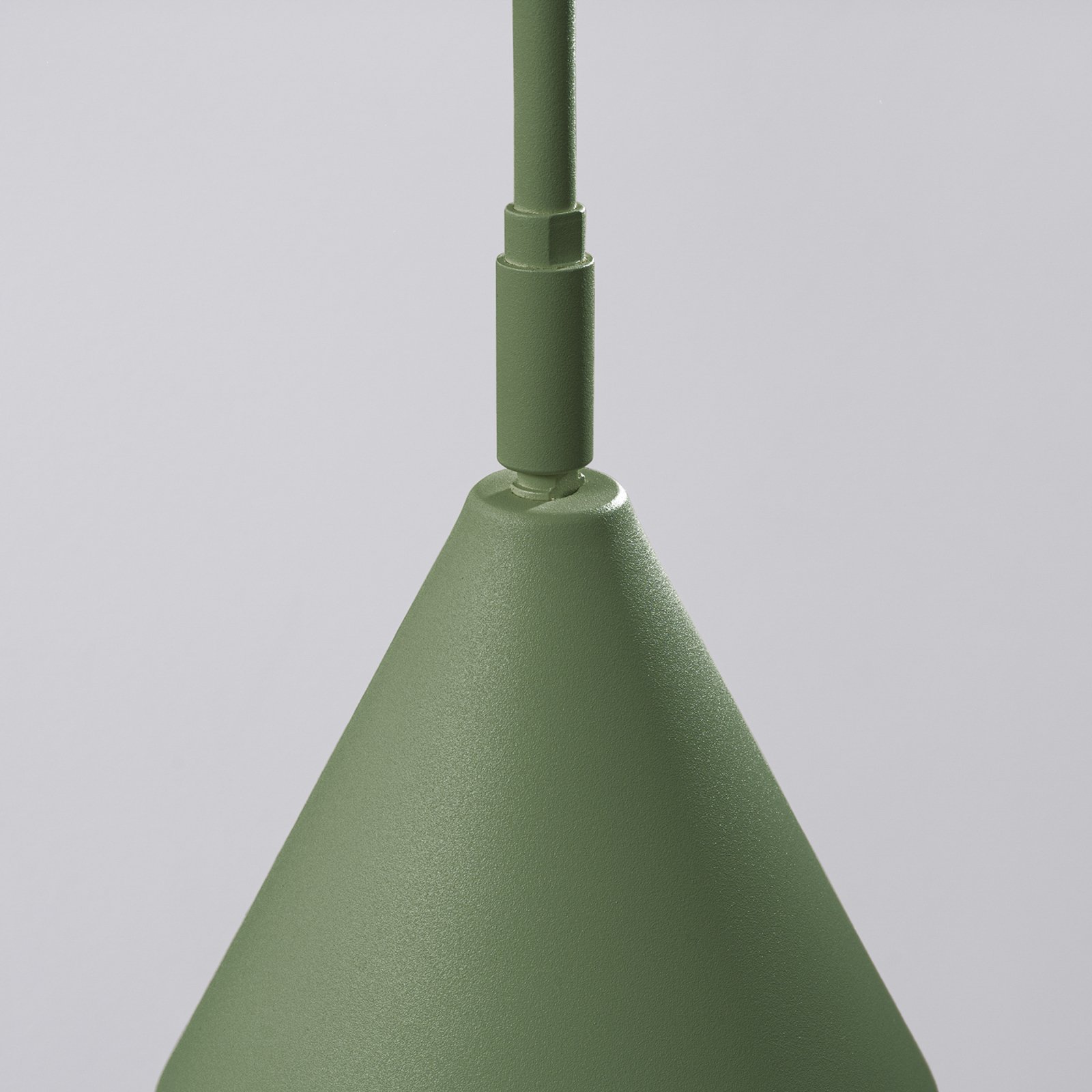 Wandleuchte LYS, olivgrün, Ø 14 cm, Metall, Stecker, E14