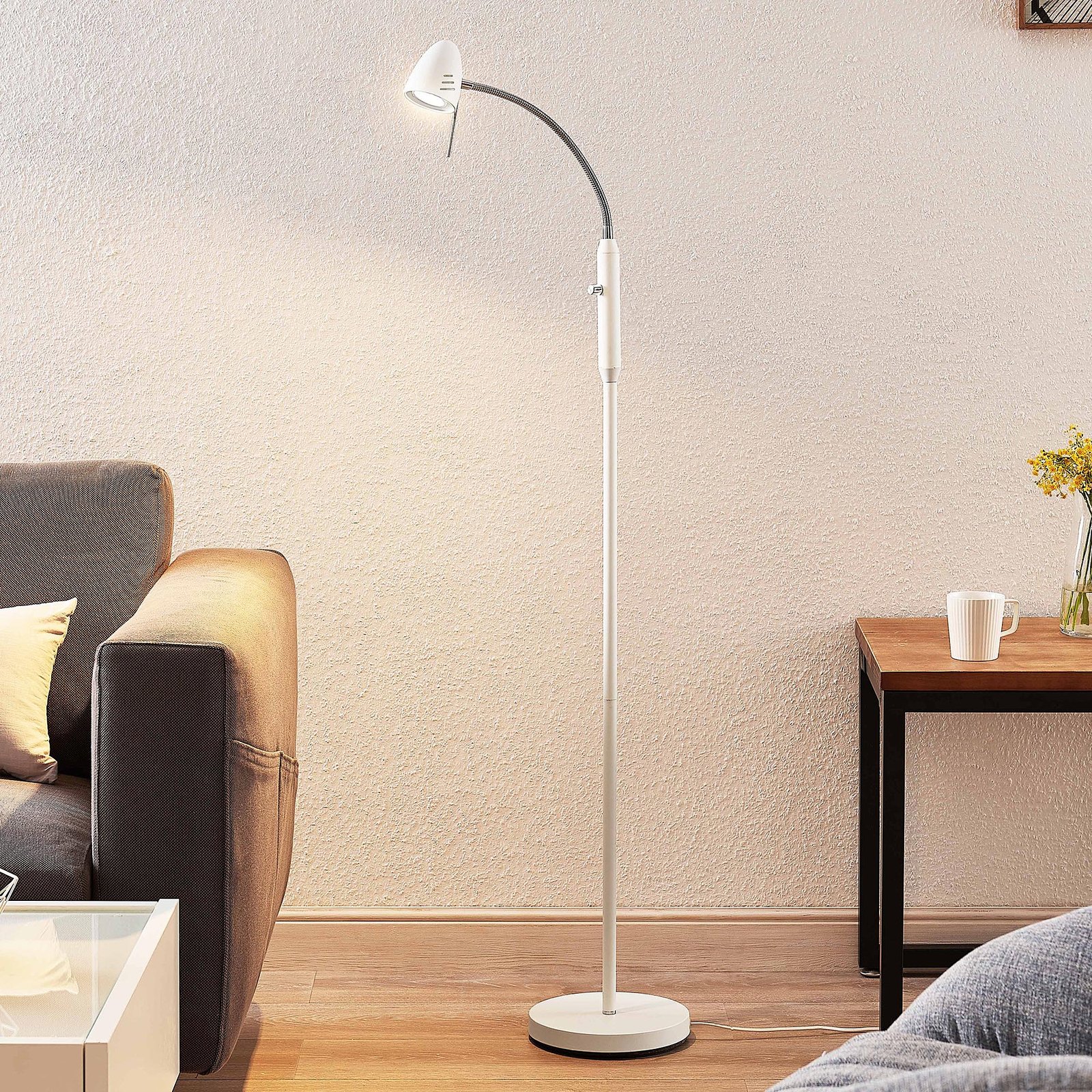Lindby Heyko lampe sur pied, dimmable, à 1 lampe