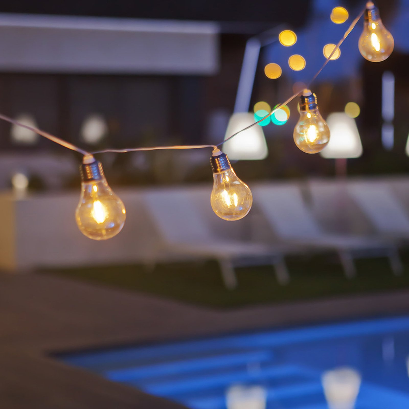 Newgarden Stella vonkajšia LED reťaz s káblom
