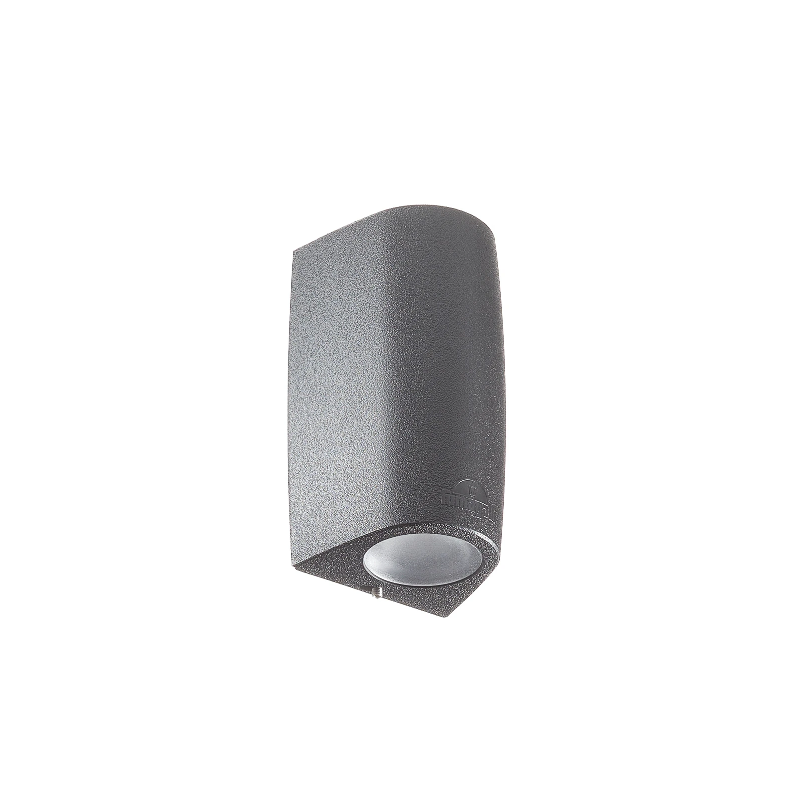 Marta 90 vägglampa utomhus, svart/frostad, GU10 CCT, nedåt