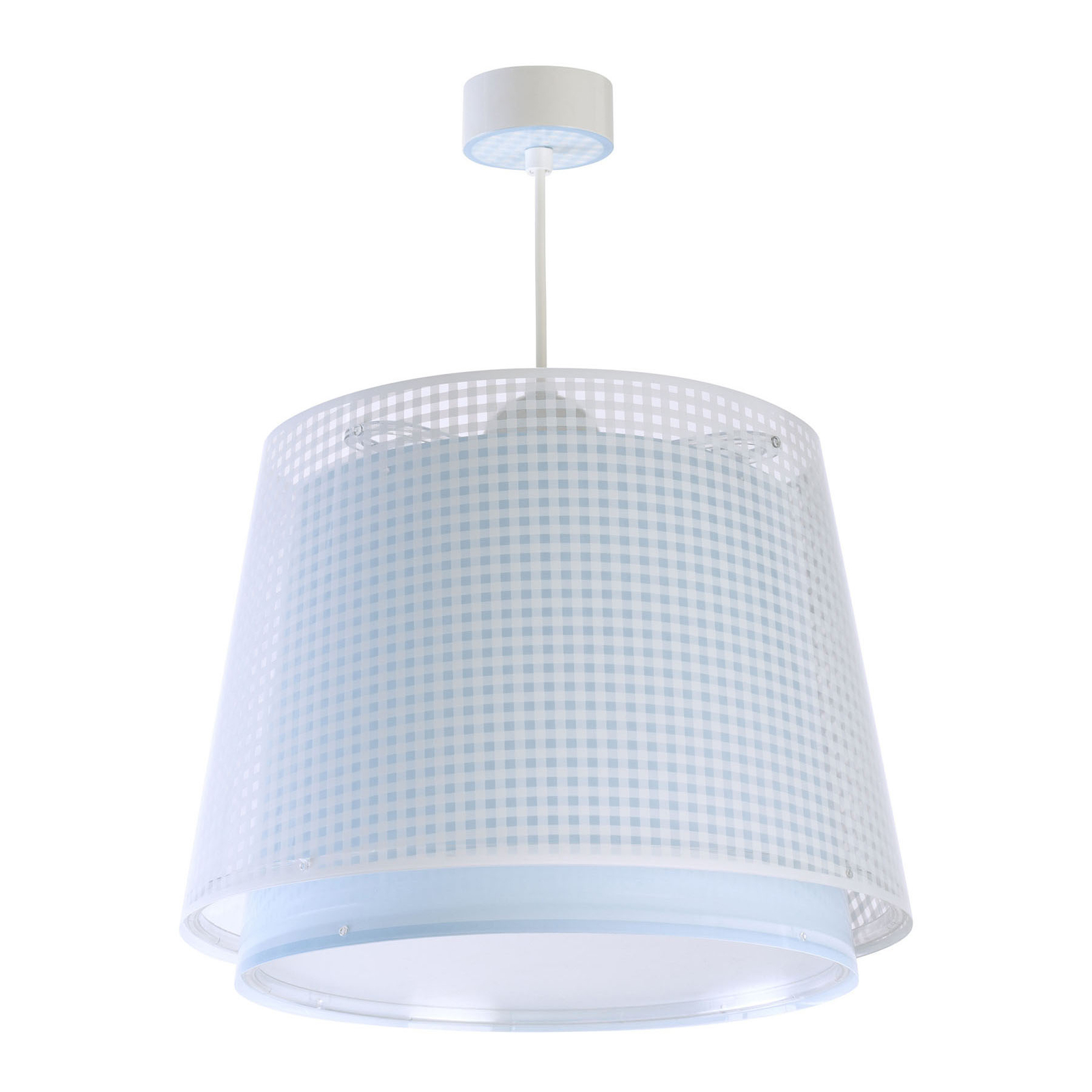 Dalber Vichy children’s hanging light, one-bulb, blue, for Children's Room, plastic, E27, 60 W, energy efficiency: A++, H: 25 cm