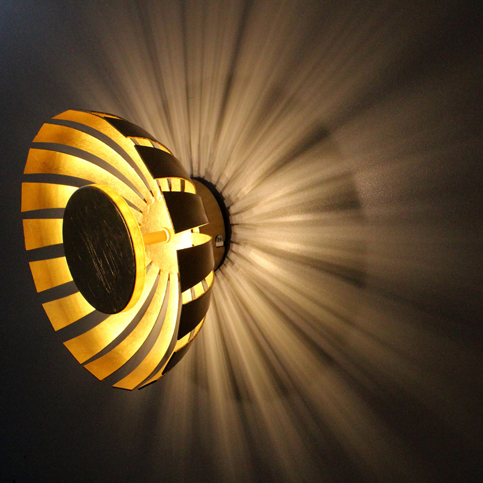 LED wandlamp Flare Large, goud