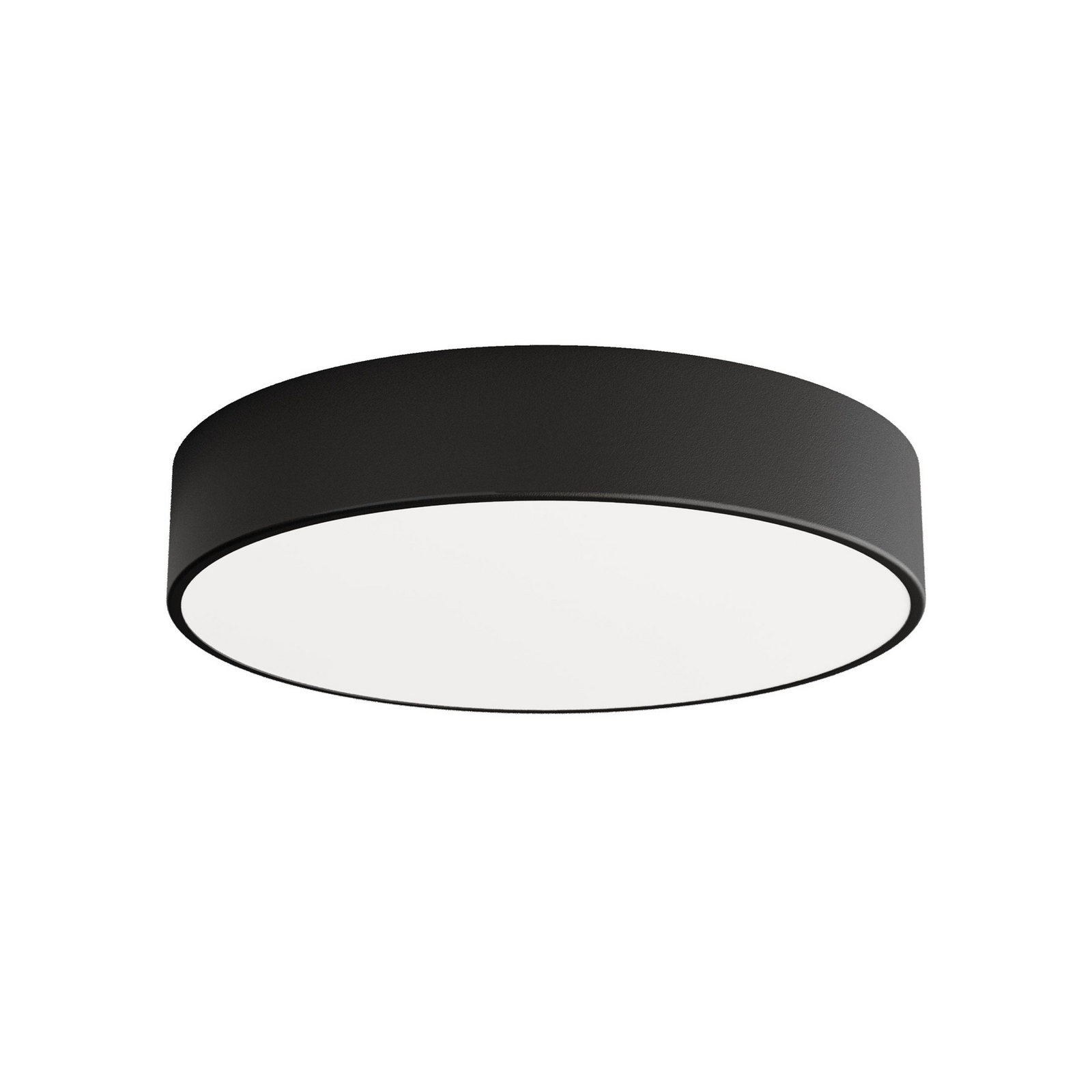 Deckenlampe Cleo 400, schwarz, Sensor, IP54, Ø 40 cm, Metall