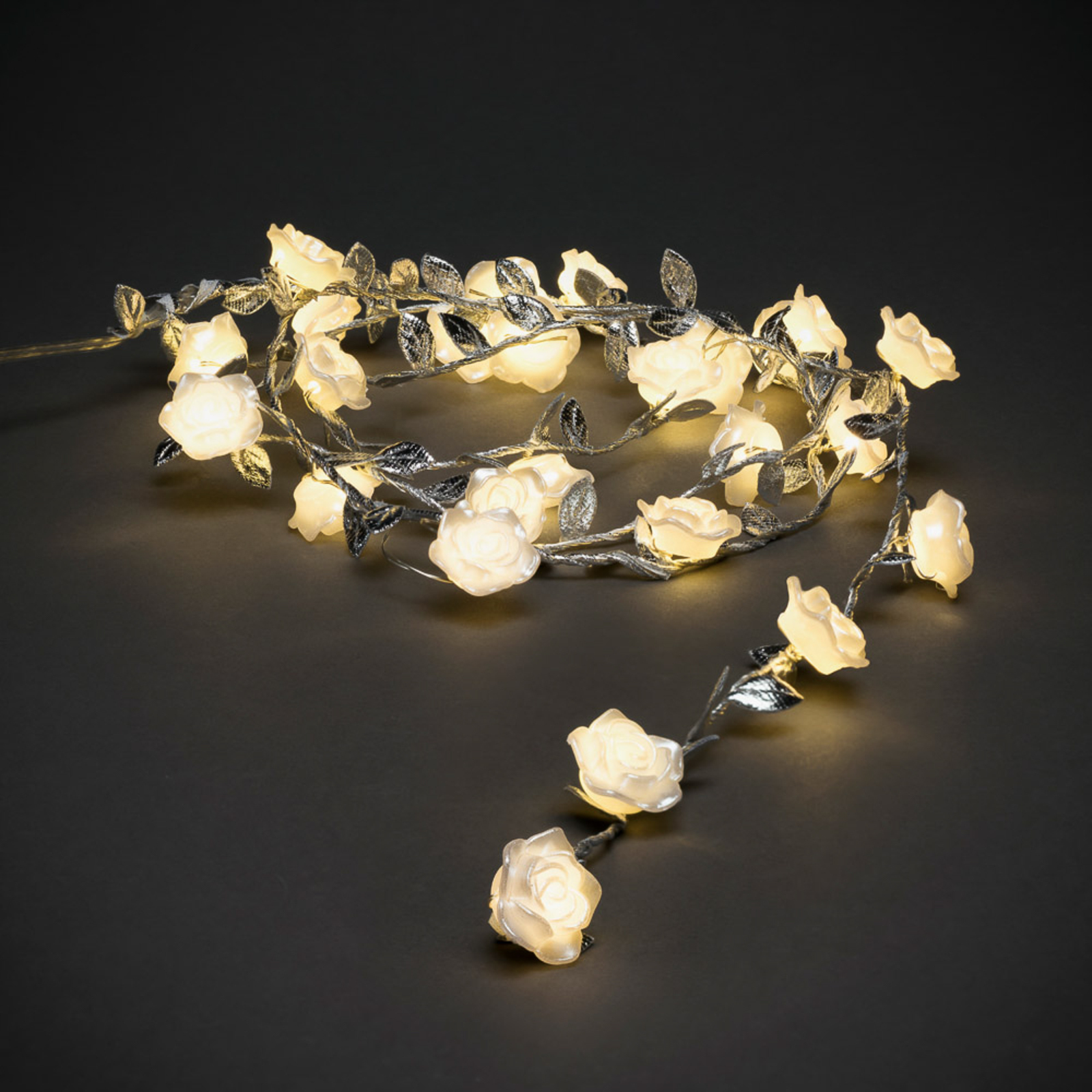 Leaves and Flowers LED fairy lights 25-bulb