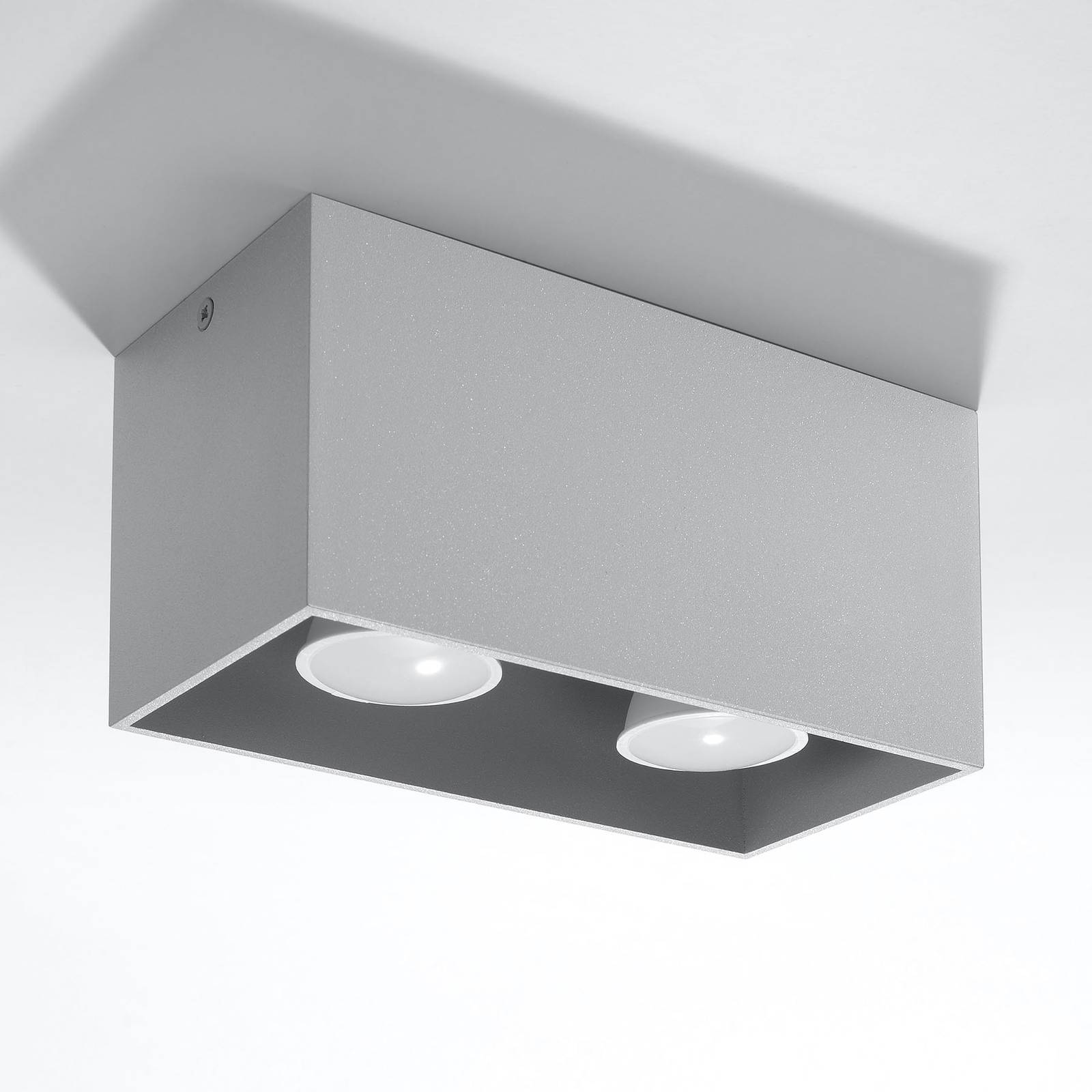 Ara Maxi loftlampe af aluminium, 2 lyskilder, grå