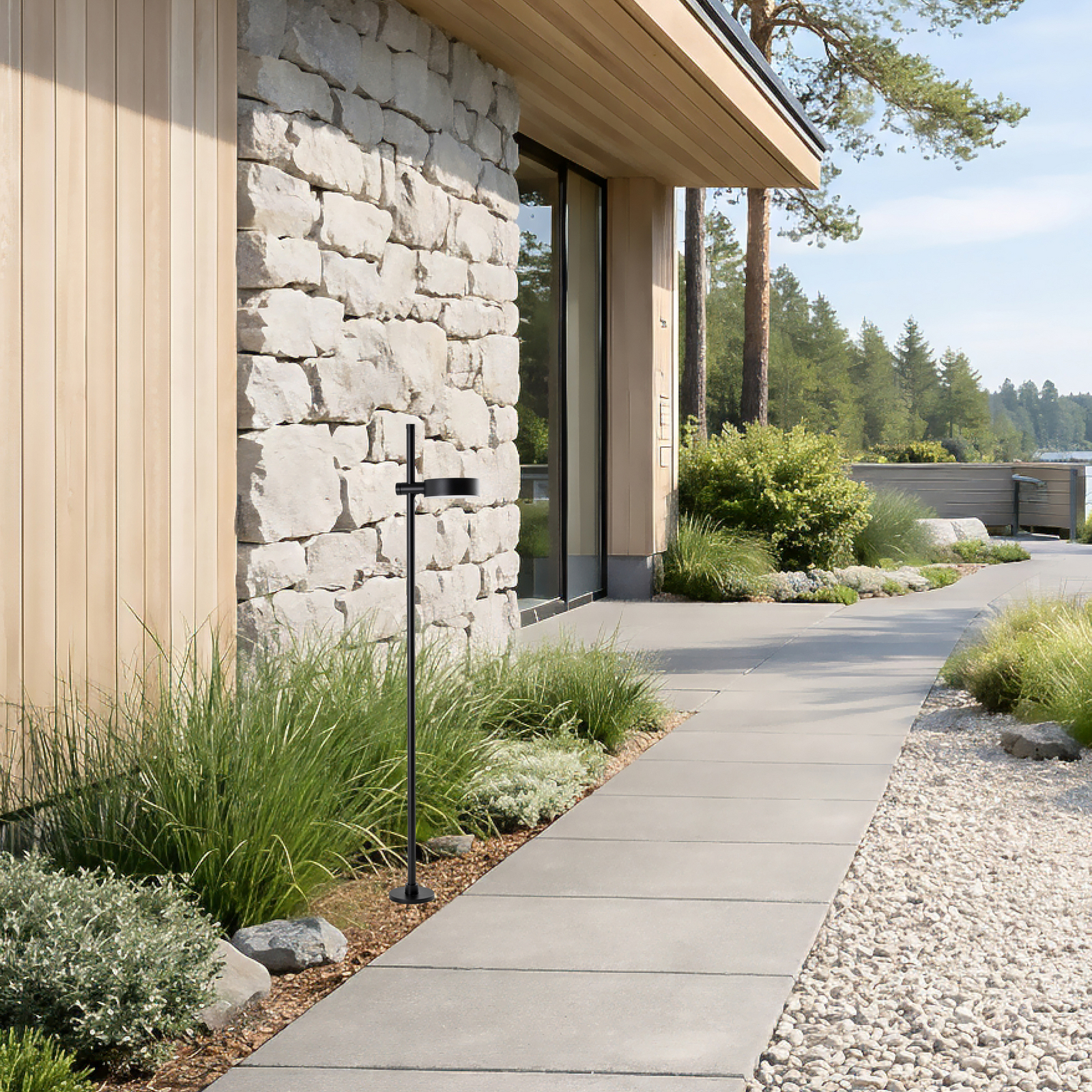 LED лампа за основа Tessa, черна, алуминий, височина 100 cm LED лампа за основа Tessa, черна, алуминий, височина 100 cm