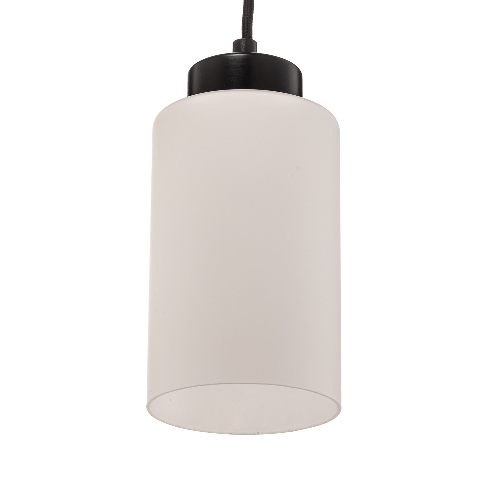 Vitrio pendant light, 3-bulb, long, black/white