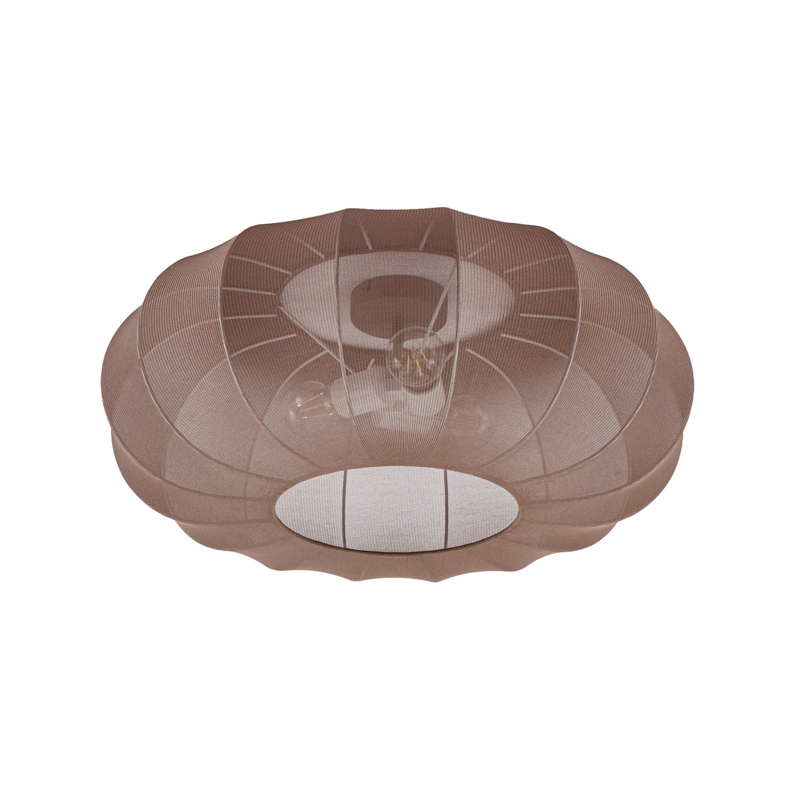 Helin-kattovalaisin, ruskea, Ø 60 cm, tekstiili, 3 x E27 – Lindby