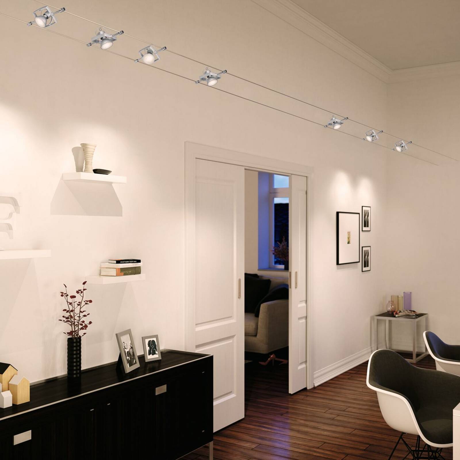 Reflektor LED Paulmann, GU5.3, 6 W, 3000 K, ściemniany, chrom