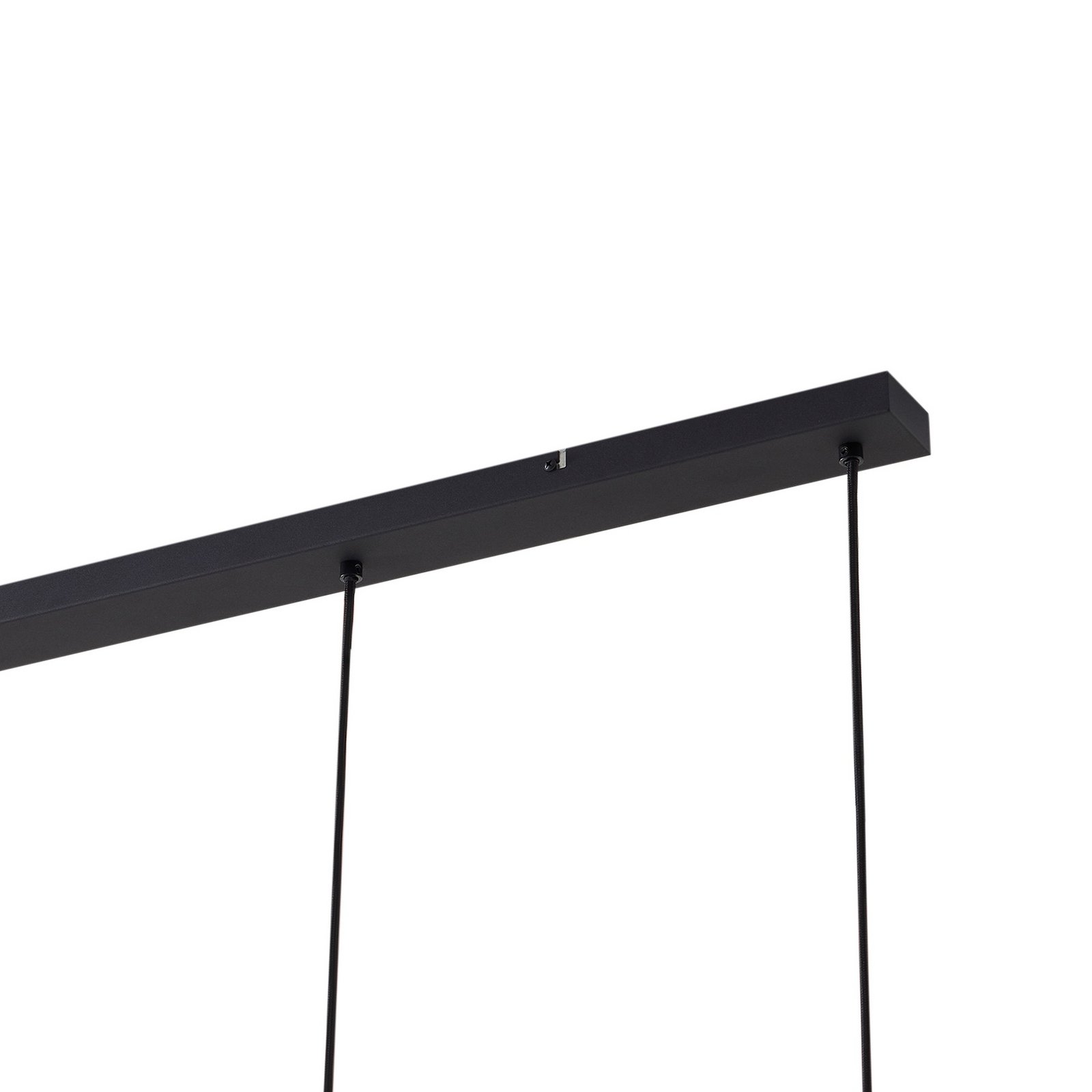 Lindby lampada a sospensione Hildur, a 4 luci, 115 cm, grigio fumo, vetro